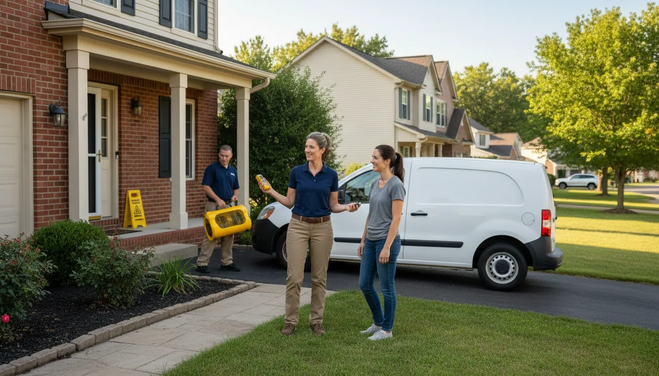 Residential water damage restoration in Kent, PA